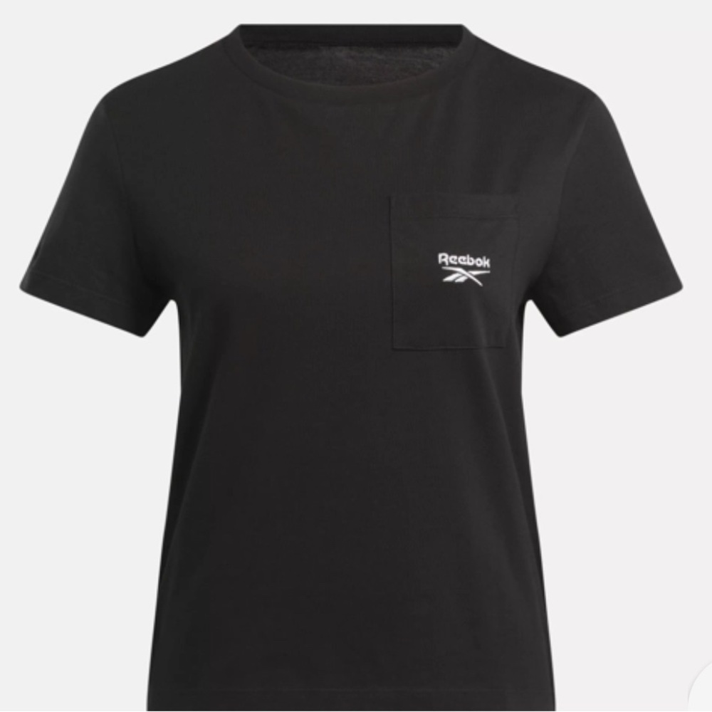 Reebok Identity Small Logo Tee Black #100031101 Short Sleeve Crew Neck Sz XL NEW